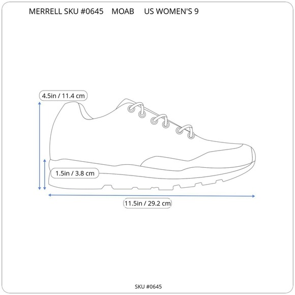 Merrell Womens Moab Ventilator Hiking Shoes Black J24466 Lace Up Leather Mesh 9M - Picture 4 of 12